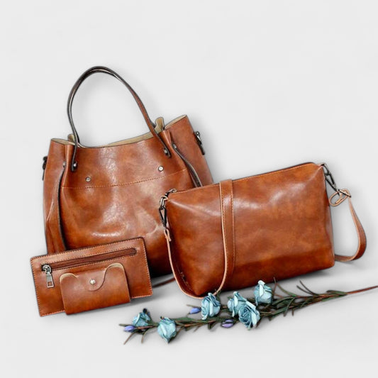 Raitara™ | 4-osainen vintage-laukkusetti arkeen ja eleganssiin