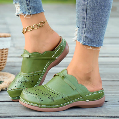 Women's Slippers Summer Flat Round Toe Sandals 2025 Retro Lace Up Sandals Hollow Out Comfy Mary Jane Comfortable Close Toe Shoes