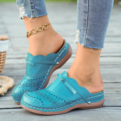 Women's Slippers Summer Flat Round Toe Sandals 2025 Retro Lace Up Sandals Hollow Out Comfy Mary Jane Comfortable Close Toe Shoes