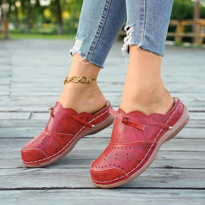 Women's Slippers Summer Flat Round Toe Sandals 2025 Retro Lace Up Sandals Hollow Out Comfy Mary Jane Comfortable Close Toe Shoes
