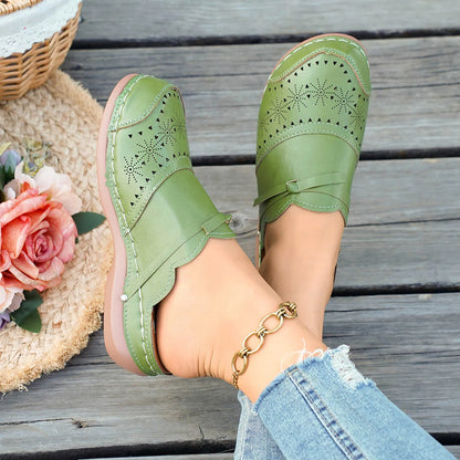 Women's Slippers Summer Flat Round Toe Sandals 2025 Retro Lace Up Sandals Hollow Out Comfy Mary Jane Comfortable Close Toe Shoes